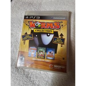 Worms Collection PS3 Game Three Notorious Games Plus 6 Bonus DLC‎ Packs